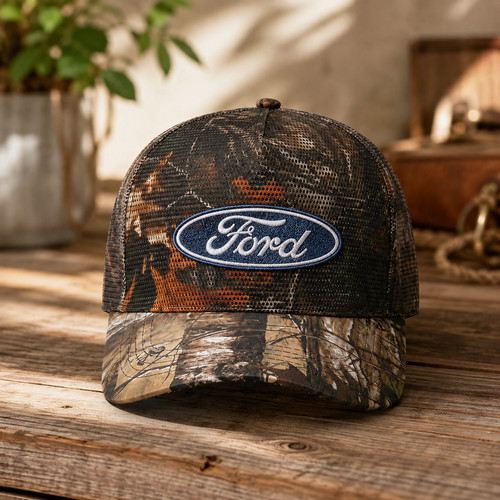 Ford camo trucker hat - ford,